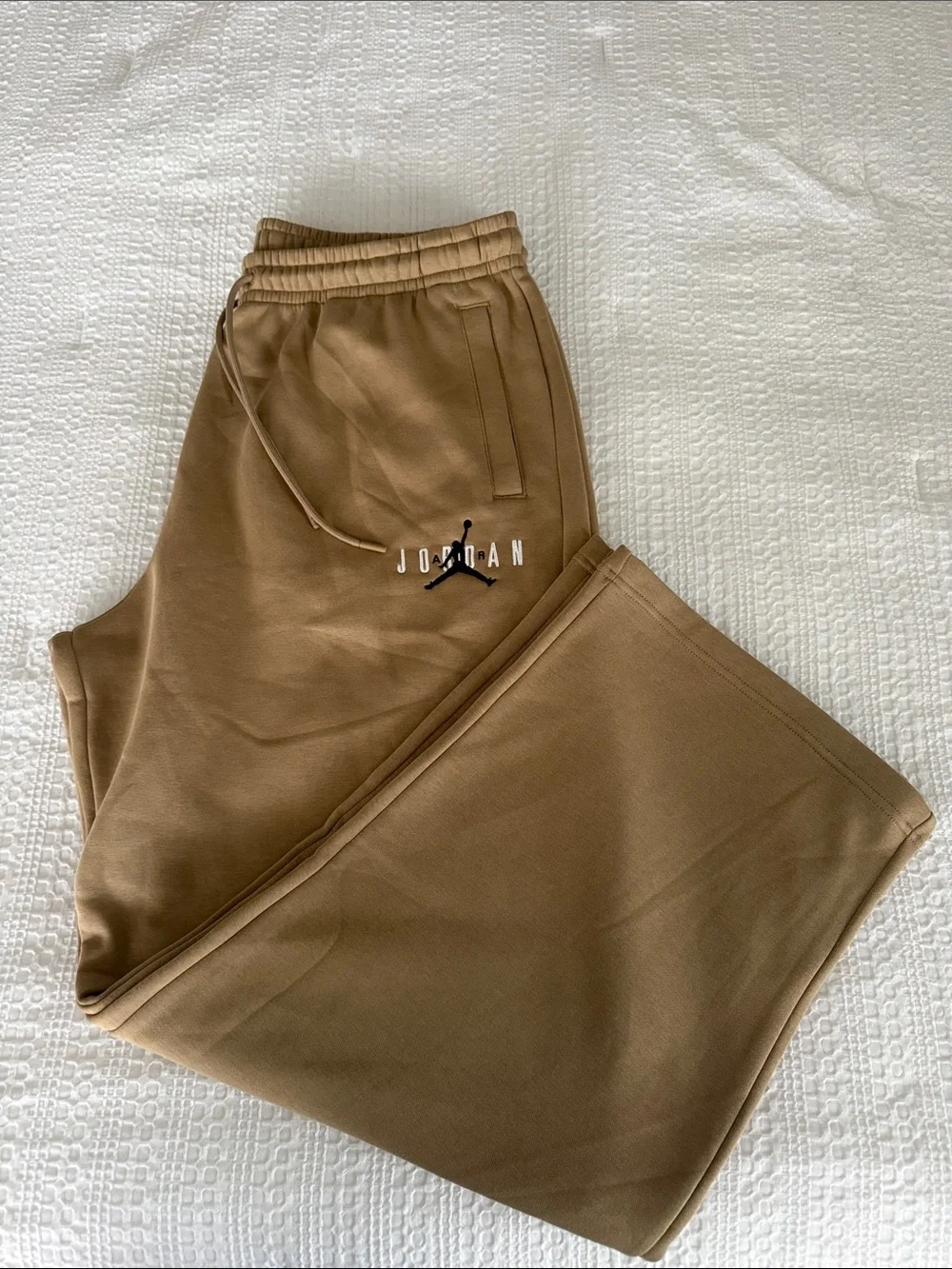 Jordan Tan Brown Fleece Sweatpants with Jumpman Logo